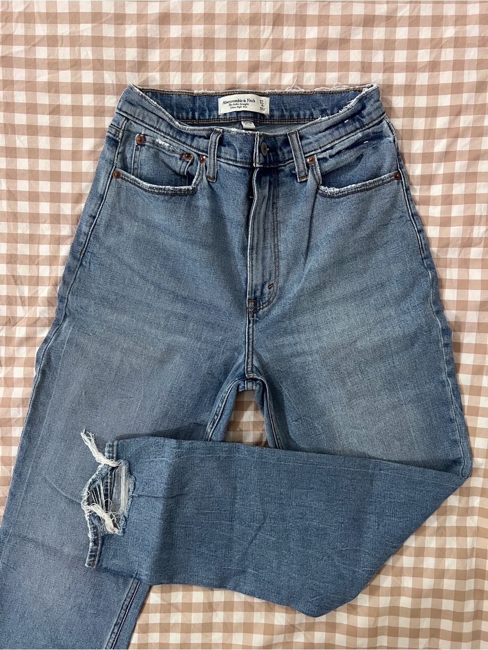 Abercrombie Curve Love Ultra High Rise Ankle Straight Jeans – Size 27